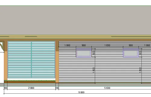 Навес для четырех авто с хозблоком АРНОЛЬД — Фото 11