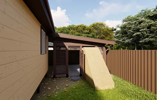 Навес для двух автомобилей с хозблоком КОЛОРАДО — Фото 6