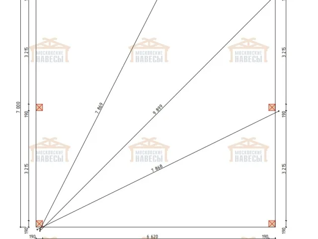 Навес для двух машин НАПОЛЕОН — Фото 14