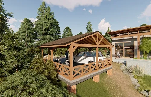 Навес для двух машин ПРОВАНС — Фото 8