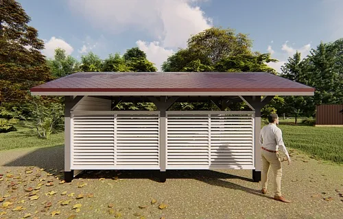 Навес для одного автомобиля УНО 2.0 — Фото 3