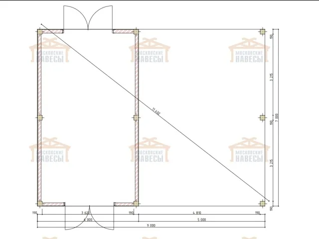 Навес с гаражом ИНДИАНА — Фото 5