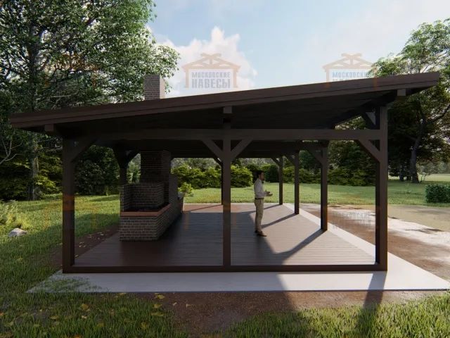 НАВЕС ДЛЯ БАРБЕКЮ НОРМАНДИЯ MAXI — Фото 6