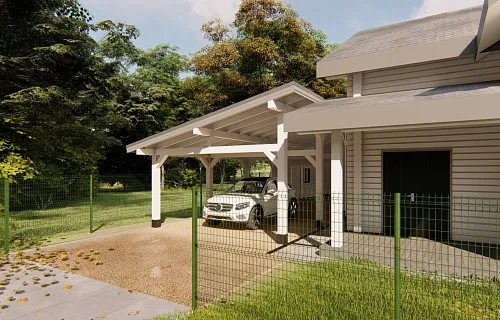 Навес с гаражом МЕДВЕЖИЙ — Фото 8