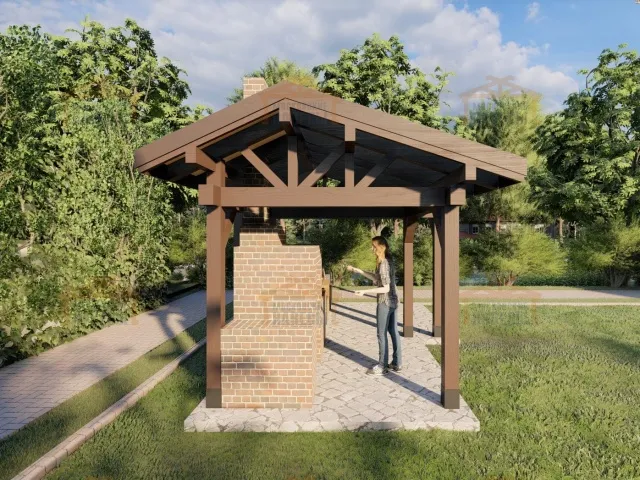 НАВЕС ДЛЯ БАРБЕКЮ КУЛИКОВО — Фото 4