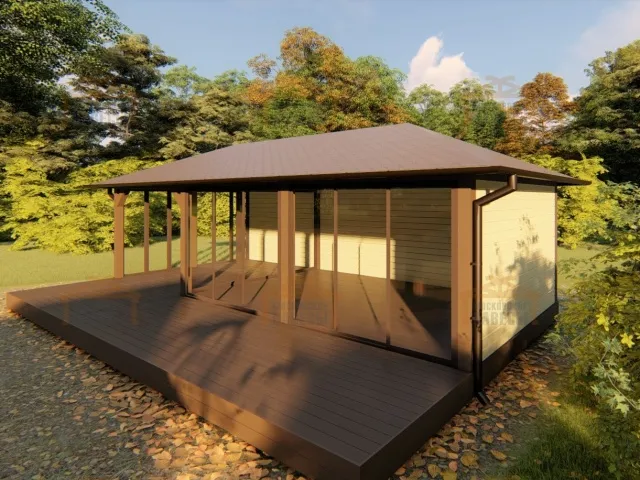 Застекленная беседка ЛЕТНЯЯ РОЩА — Фото 8