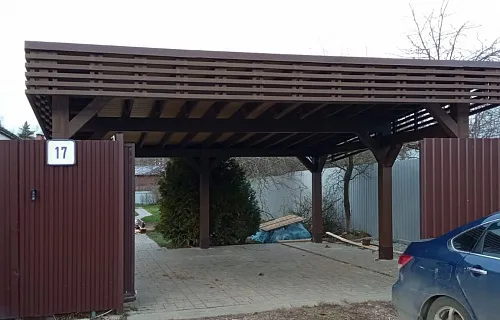 Навес для двух машин РОНДО — Фото 6