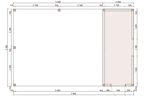 Навес для двух авто с хозблоком МОНОЛИТ — Фото 9