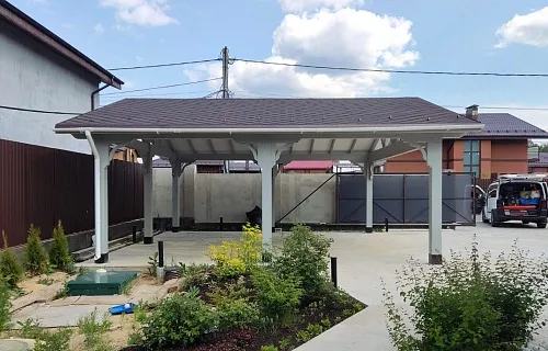 Навес для двух машин НАПОЛЕОН — Фото 2