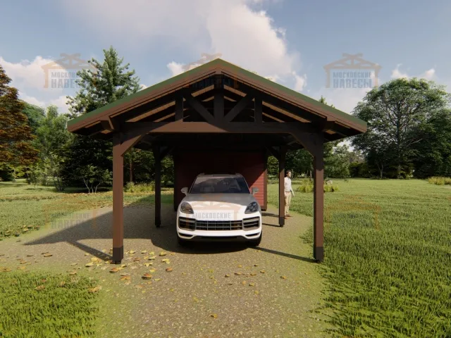 Навес для машины с хозблоком МАРКОС — Фото 4