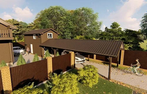 Гараж и навес для автомобилей БАРВИХА — Фото 9