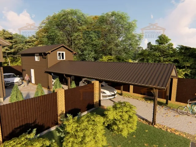 Гараж и навес для автомобилей БАРВИХА — Фото 9