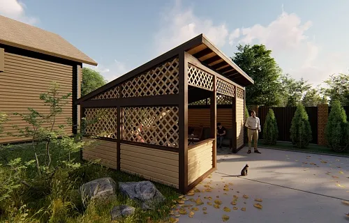 НАВЕС-БЕСЕДКА ГАРМОНИЯ — Фото 4