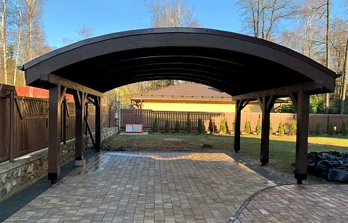 НАВЕС С ГНУТОКЛЕЕНЫМИ БАЛКАМИ ОКСФОРД — Фото 2