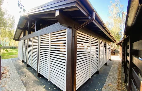 Навес для четырех авто с хозблоком АРНОЛЬД — Фото 3