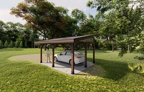 Навес для одного автомобиля ЛОТУС 2.0 — Фото 4