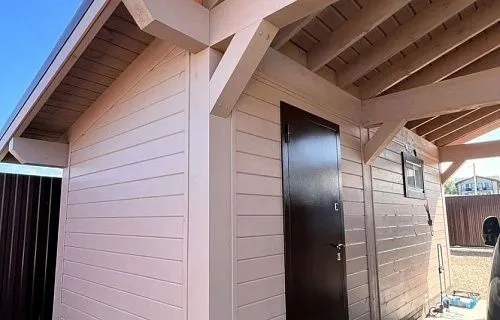 Навес для двух автомобилей с хозблоком КАРЕЛИЯ — Фото 5