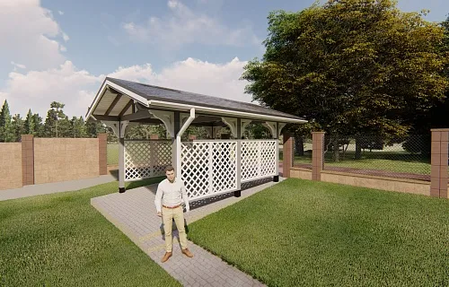 Навес для одного автомобиля ГАЙД-ПАРК — Фото 5