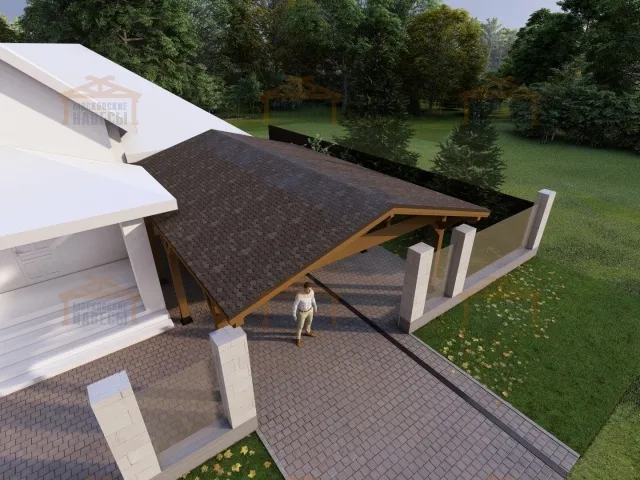 Навес для двух машин АЛЬПИЙСКИЙ — Фото 7