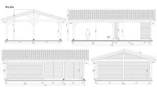 Навес для двух авто с хозблоком ПАРКВИЛЛЬ - миниатюра