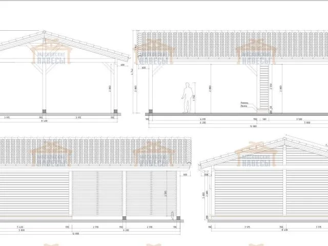 Навес для двух авто с хозблоком ПАРКВИЛЛЬ — Фото 7