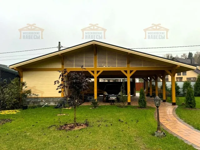 Навес для двух машин с хозблоком ВИКИНГ 2.0 — Фото 3