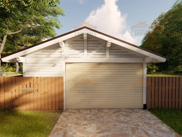 Навес для двух машин с хозблоком ГОРКИ-2 — Фото 6