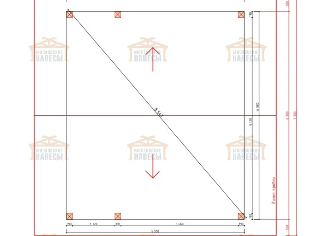 Навес для автомобилей АРКТУР — Фото 4