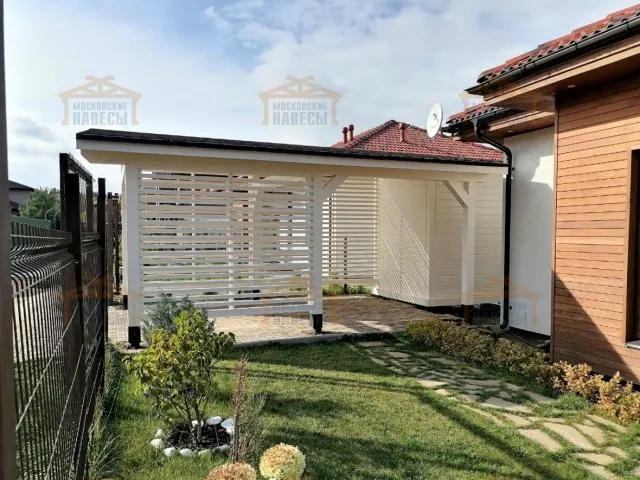 Навес для одной машины с хозблоком МОНАКО — Фото 3