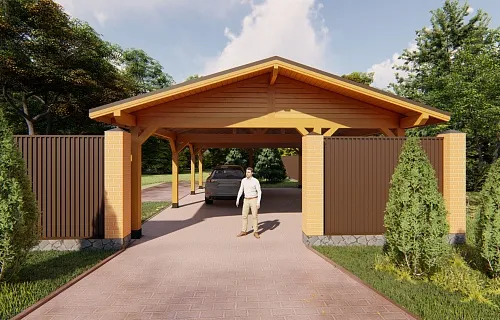 Навес из клееного бруса БОНАПАРТ — Фото 6