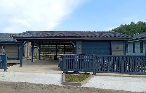 Навес для двух авто с хозблоком ПАРКВИЛЛЬ — Фото 2