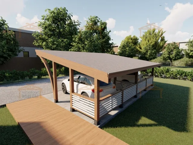 НАВЕС С ГНУТОКЛЕЕНЫМИ БАЛКАМИ РОДОС — Фото 6