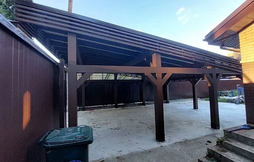 Навес для двух машин РОНДО — Фото 7