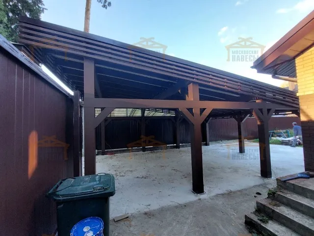 Навес для двух машин РОНДО — Фото 7