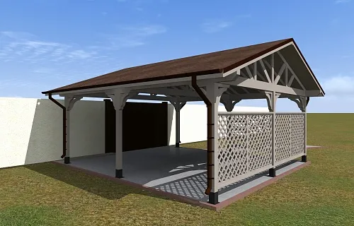 Деревянный навес для машин с перголами ЭДЕМ — Фото 8