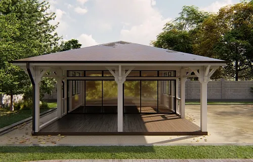 Застекленная беседка ГРАФСКАЯ ПРИСТАНЬ XL — Фото 4