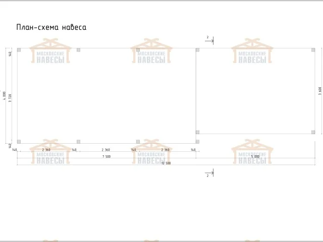 Навес для двух автомобилей с хозблоком БАЛАТОН — Фото 9