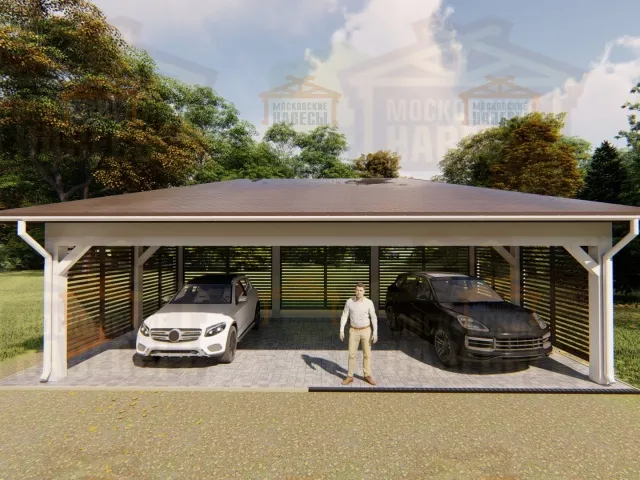 Навес для трех машин ЛАДЬЯ — Фото 5