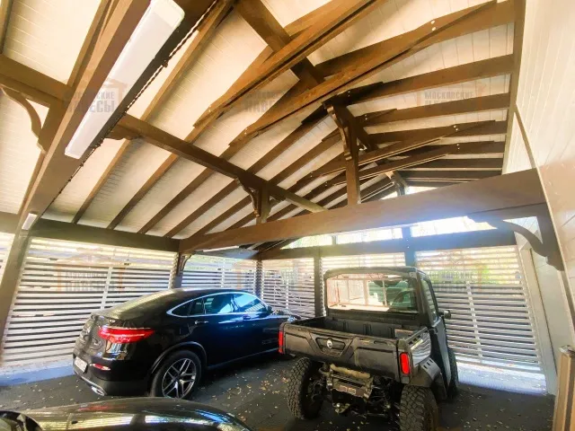 Навес для четырех авто с хозблоком АРНОЛЬД — Фото 5