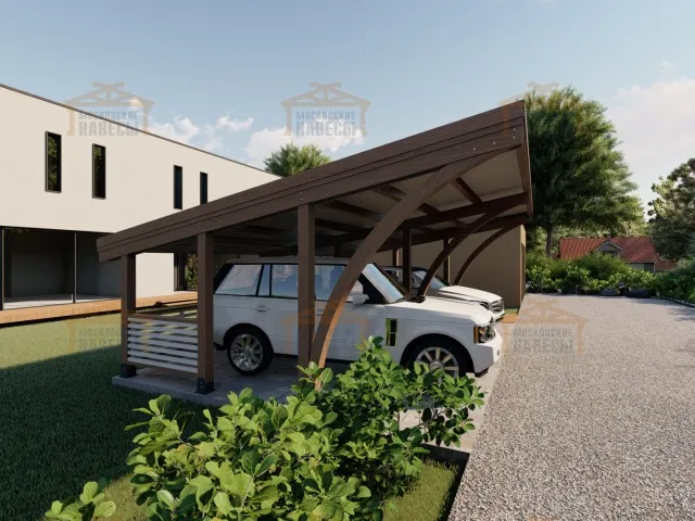 НАВЕС С ГНУТОКЛЕЕНЫМИ БАЛКАМИ РОДОС — Фото 5