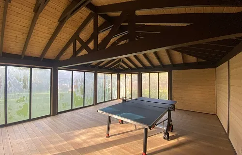 Застекленная беседка с хозблоками ТЕСЛА — Фото 4