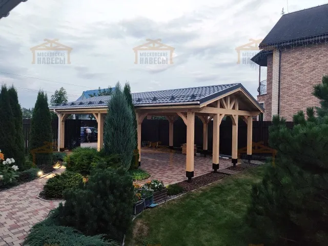 Навес для двух машин ЛИДЕР — Фото 6