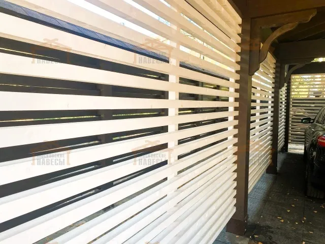 Навес для четырех авто с хозблоком АРНОЛЬД — Фото 7