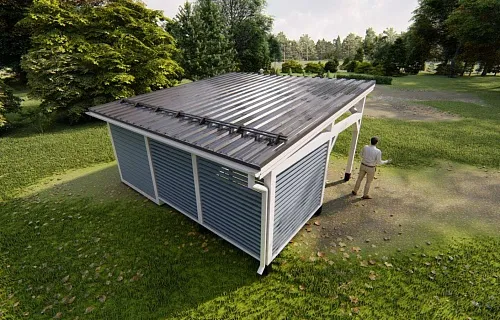 Навес для одной машины с хозблоком ЛЕГРАН — Фото 4