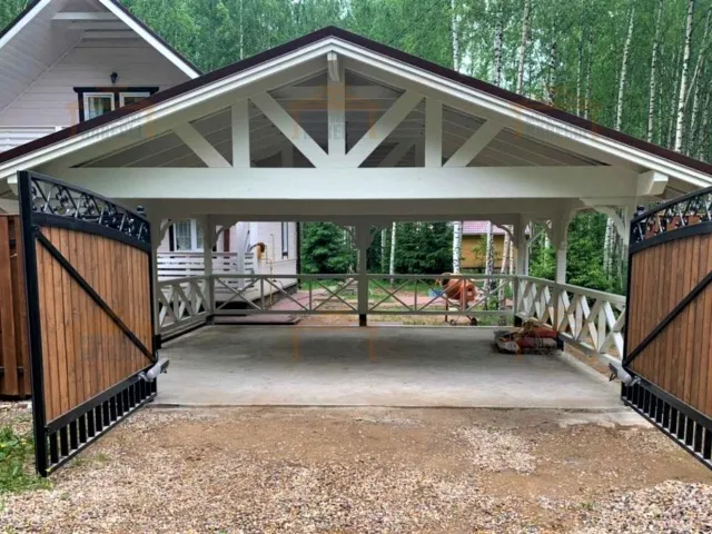 Навес для двух машин НАПОЛЕОН — Фото 3