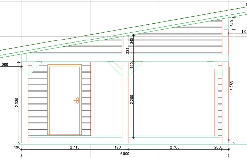 Навес для двух машин с хозблоком ОРЕГОН — Фото 10