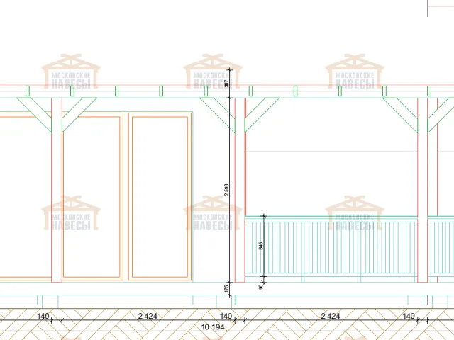 ДЕРЕВЯННАЯ ВЕРАНДА К ДОМУ ОМЕГА — Фото 8