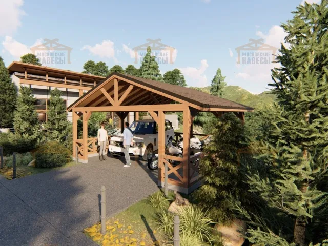 Навес для двух машин ПРОВАНС — Фото 5