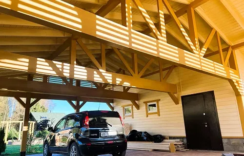 Навес для двух машин с хозблоком ВИКИНГ 2.0 — Фото 6