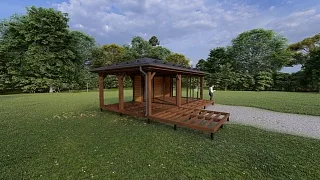 Застекленная беседка АДМИРАЛ 2.0 - миниатюра